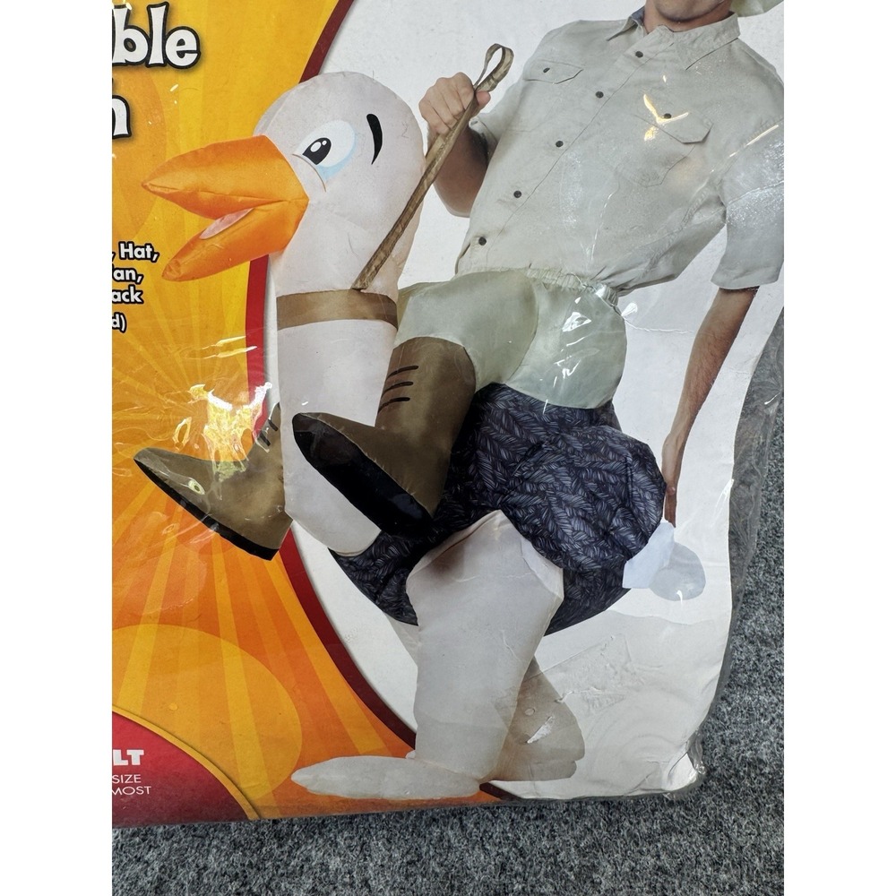 Spirit Halloween Adult Inflatable Ostrich Ride-Along Costume One Size - Picture 2 of 5